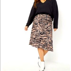 Eloquii tiger print a-line skirt, size 20